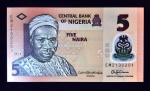 Nigéria - 5 naira - 2016 - FE - Polímero