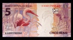 BRASIL - Cédula de 5 Reais de 2014 - Série AA - C340  - Guido Mantega/A.A. Tombini - Flor de Estampa