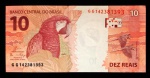 BRASIL - 2018 - Cédula de 10 Reais - C349 - Série GG 0303 - Eduardo R. Guardia/ Ilan Goldfajn - Flor de Estampa