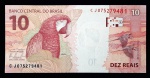 BRASIL - 2014 - 10 Reais - SÉRIE CJ - C 346 - Chanceleres: Guido Mantega / Alexandre Tombini - FLOR DE ESTAMPA