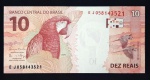 BRASIL - 2017 - 10 Reais - SÉRIE EJ - C 346 - Chanceleres: Guido Mantega / Alexandre Tombini - FLOR DE ESTAMPA
