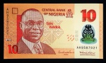 Nigéria - 10 naira - 2013 - FE - Polímero