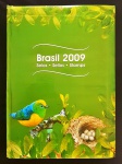 Brasil 2009 - Raridade! - Álbum Completo oficial emitido pelos correios com todas as emissões do ano - Selos comemorativos, regulares, séries e blocos, todos sem carimbo e com goma.