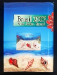 Brasil 2007 - Raridade! - Álbum Completo oficial emitido pelos correios com todas as emissões do ano - Selos comemorativos, regulares, séries e blocos, todos sem carimbo e com goma.