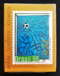 Brasil 1998 - Álbum Completo oficial emitido pelos correios com todas as emissões do ano - Selos comemorativos, regulares, séries e blocos.