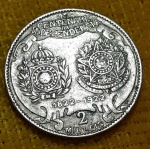 BRASIL - MOEDA 2000 RÉIS - 1922 -COMEMORATIVA DO CENTENÁRIO DA INDEPENDÊNCIA - PRATA 0,500 - 7,9 G - 26 MM