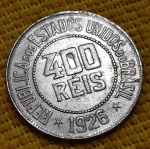 Brasil - 400 réis - 1926 - V115 - Data escassa - Cupro Niquel