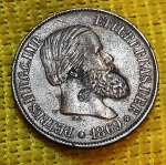 Brasil - Império - 20 réis - 1869 - B788 - Réis com ponto - Bronze - B788 - Linda Peça!