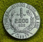 Brasil - 2000 réis 1927 - Data escassa - P713 - 8gr - 26mm - PRATA - Maravilhosa!