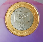 BRASIL - Álbum Completo com todas 17 as moedas comemorativas das Olímpiadas - incluindo a ENTREGA DA BANDEIRA