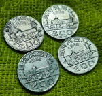 Brasil - 4 Moedas de 200 Réis - 1938 - Mauá - Cupro-Níquel - V145