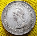 Brasil - 500 Réis -1889 - Prata - República - P672