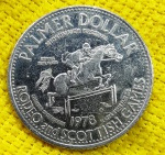 EUA - RARIDADE: Palmer Dollar - Festival de Verão de Palmer, Alasca - 1978 - Níquel - 14 g - 33mm