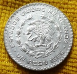 México - 1966 - 1 Peso - Prata - KM#459