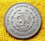 México - 1958 - 1 Peso - Prata - KM#459