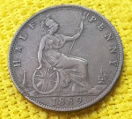 Reino Unido - Half Penny - 1889 - KM#754
