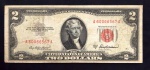 Estados Unidos - 2 dollars - 1953 A - selo vermelho - ESCASSA
