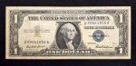 Estados Unidos - 1 dollar (Selo Azul) - 1957 - Certificado Silver Dollar