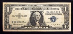 Estados Unidos - 1 dollar (Selo Azul) - 1957 B - Certificado Silver Dollar