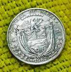 PANAMÁ 1962 - 1 décimo de balboa - prata .900 - 2,5 g. - 18 mm