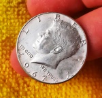 Estados Unidos - Half Dollar - 1967 - Prata (.400) - 11.5 g - 30.61 mm - KM# 202a - Kennedy - Linda Moeda