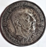 ESPANHA - 1966 - MOEDA 100 PESETAS - PRATA 0,800 - PESO 19 G DIAM 34 MM - Única moeda de prata com o busto de Franco