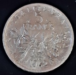 França - 1962 - 2 francs - Linda Moeda de Prata .835 - 12 gr. - 29 mm - Excepcional Estado de Conservação