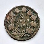 Portugal - X réis - 1883 - 25 mm - KM# 526 - Bronze