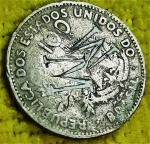 Brasil - 100 Réis 1901- com 3 carimbos sigma (Movimento Integralista) - Raridade