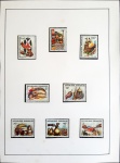 RUANDA - 1979 - Artesãos e Artesanatos Tradicionais Africanos - 8 selos sem carimbo afixados em HAWID em folha de ábum - Yvert 895-902