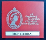 MONTSERRAT - 1978 - Belíssimo Conjunto Filatélico (SÉRIE CATEDRAIS) referente ao 25º Aniversário da Coroação de Sua Majestade Rainha Elizabeth II - 1953-1978 - Presentes no Folder Original: 1 conjunto completo de 4 selos - 4 conjuntos completos de 11 selos - Perfeito Estado de Conservação!