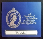 TUVALU - 1978 - Belíssimo Conjunto Filatélico (SÉRIE CATEDRAIS) referente ao 25º Aniversário da Coroação de Sua Majestade Rainha Elizabeth II - 1953-1978 - Presentes no Folder Original: 1 conjunto completo de 4 selos - 4 conjuntos completos de 11 selos - Perfeito Estado de Conservação!