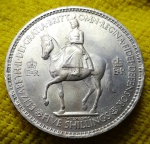 Reino Unido - 5 shillings - 1953 - Moeda Comemorativa: Coroação da Rainha Elisabeth II - Cupro-niquel - 38.7 mm - 28,28 gr. -  KM# 894