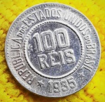 Brasil - 100 Réis - 1935 - CuproNíquel - República - Cat. AI V089 - Peça maravilhosa, com brilho de cunhagem!