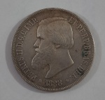moeda brasileira de reis, 2000 reis, 1888 mbc, p658 catalogo amato.