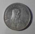 Moeda da Suiça-5 francos-1932-prata-15 gramas-31.5mm