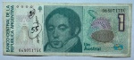 CÉDULA ARGENTINA - MBC - 1 AUSTRAL