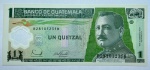 CÉDULA GUATEMALA - 1 QUETZAL - POLÍMERO - FLOR DE ESTAMPA - 2006