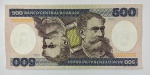 CÉDULA BRASIL - 500 CRUZEIROS - FLOR DE ESTAMPA