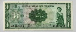 CÉDULA PARAGUAI - 1 GUARANI - FLOR DE ESTAMPA