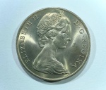 MOEDA GIBALTRAR - RAINHA ELIZABETH - 1 CROWN - CUPRO NÍQUEL - 1969