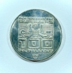 MOEDA ÁUSTRIA -100 SHILINGS - PRATA 23.9 GRAMAS - 36 MM