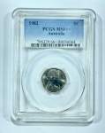 MOEDA AUSTRÁLIA - 5 CENTS- RAINHA ELIZABETH -1982- ENCAPSULADA CERTIFICADA PCGS