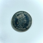 MOEDA RAINHA ILHAS - CUPRO NÍQUEL -39MM- 5 CROWNS - COPA DO MUNDO 1994