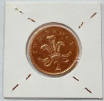 MOEDA REINO UNIDO - 2 CROWNS- BRONZE - MBC