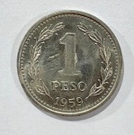 MOEDA ARGENTINA - 1 PESO- 1959- NÍQUEL