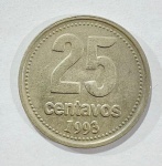 MOEDA ARGENTINA- 25 CENTAVOS - 1998
