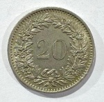 MOEDA SUÍÇA - NÍQUEL - 18MM