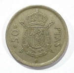 MOEDA FRANÇA - 50 PESETAS - 23 MM- MBC