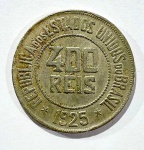 MOEDA BRASIL - 400 REIS - 1925-CUPRO NÍQUEL - 30 MM- MBC
